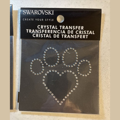 Lot of 3 Crystal Transfer SWAROVSKI Iron-On Design Cross, Studs, Swirl