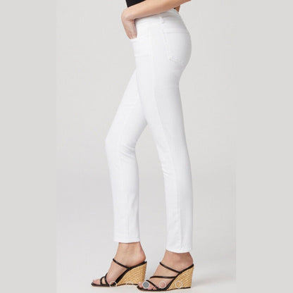 PAIGE Skyline Ankle Peg Skinny Jeans Women's Denim Low Rise- White- 32W 28L-New
