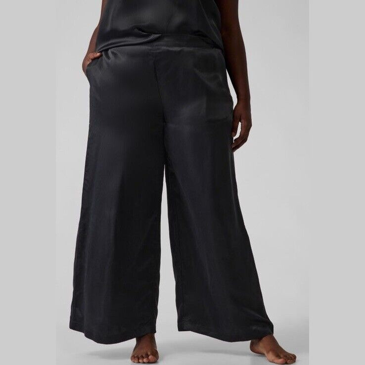 $99 Athleta Pantalon Calm Cool Lounge Pants -Black- Medium NWT