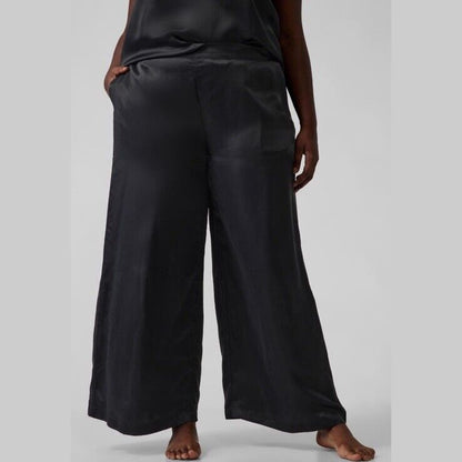 $99 Athleta Pantalon Calm Cool Lounge Pants -Black- Medium NWT