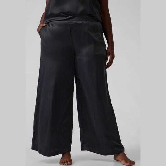 $99 Athleta Pantalon Calm Cool Lounge Pants -Black- Medium NWT