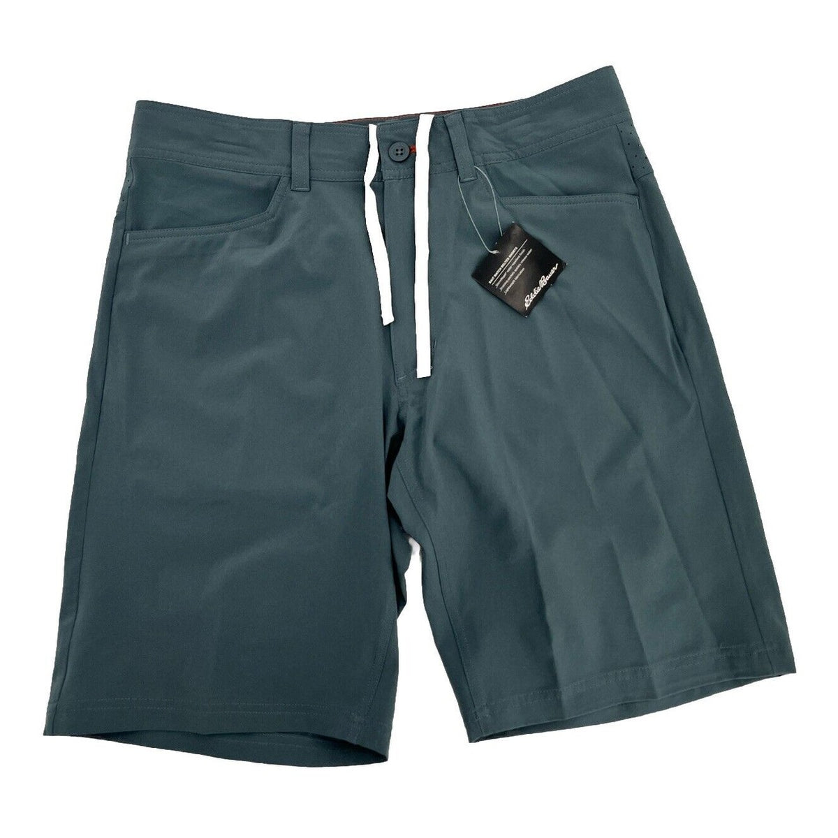 $90 Eddie Bauer Mr Guide Throwline 10" Shorts Lightweight-Graphite-Size: 32W-New