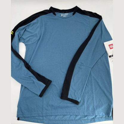 686 Men’s Rival Long Sleeves Biker Jersey  Shirt KCRGNS45- Blue Ash - Medium-New