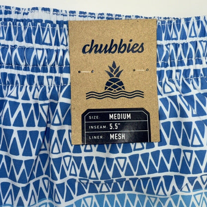 $70 Chubbies The Ocean Trifectas 5.5" Inseam Swim Trunks- Multi -Medium-New Tag