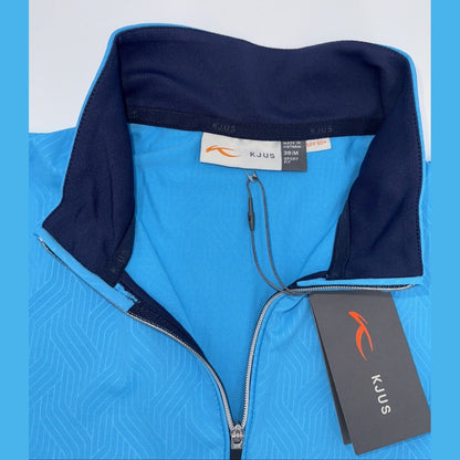 $160 KJUS Women’s Sunshine Comfort 1/4 Zip Golf Pullover UPF 50-Blue-Medium-New