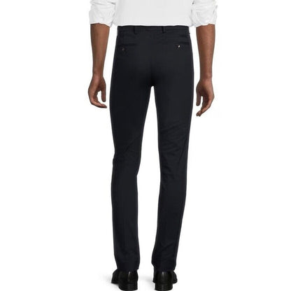 Murano Evan Extra SlimFit FlatFront Tapered Leg Chino Dress Pants-Black- 29W 30L