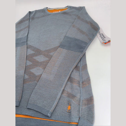 $130 Smartwool Women’s Intraknit Activ Merino Base Layer Top-pewter Blue-XLarge