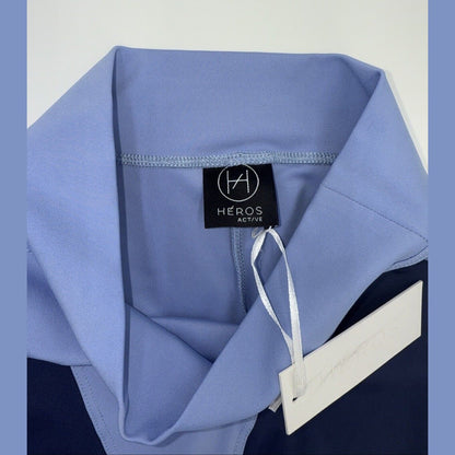 $145 Héros Women's 80s Leggings - Navy / Baby Blue - Small - New Tag