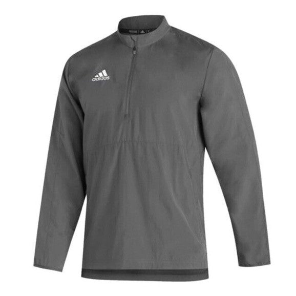 $75 Adidas Men’s - Sideline Long Sleeve ¼ Zip Pullover Jacket- Grey- Medium
