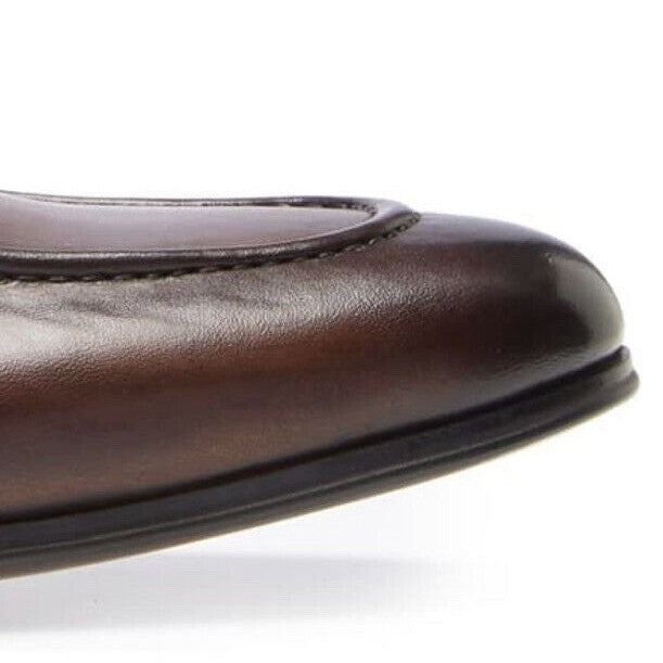 Ike Behar Trey Leather Loafers, Men's Size 8.5M- Brown NEW MSRP $450