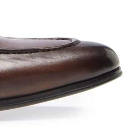 Ike Behar Trey Leather Loafers, Men's Size 8.5M- Brown NEW MSRP $450