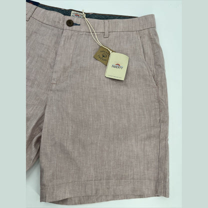 $128 FAHERTY Men’s Tradewinds Shorts 7.5” Inseam Linen Blend-Maui Mauve-38W -New