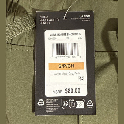 $80 Under Armour UA Men’s Cargo Woven Joggers-Olive Green -Small -New With Tags