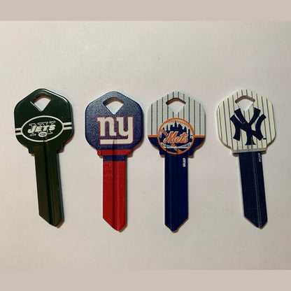 Lot 4 Keys House or Office Blank KW1 - New York 1 Jets 1 Giants 1 Mets 1 Yankees
