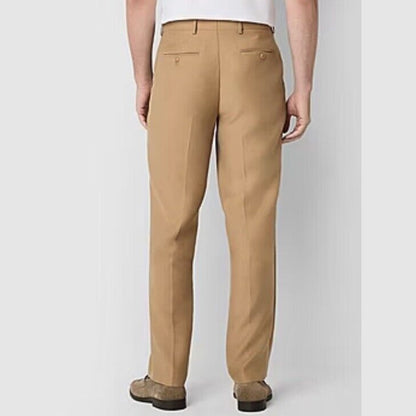 JF Ferrar Men’s Slim Classic Fit Flat Front Suit Pants-Florence Brown-29W 30L
