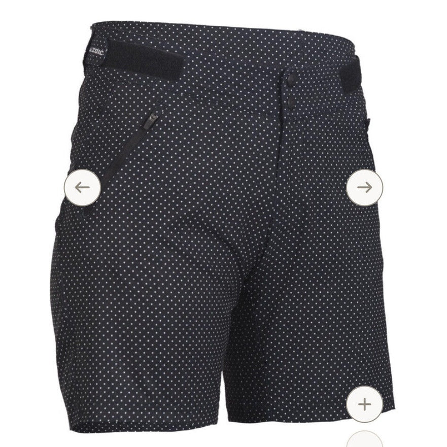 Zoic Women's Essential LIner Short Bike Padded-Black Polka Dot-Large-New Tag$110