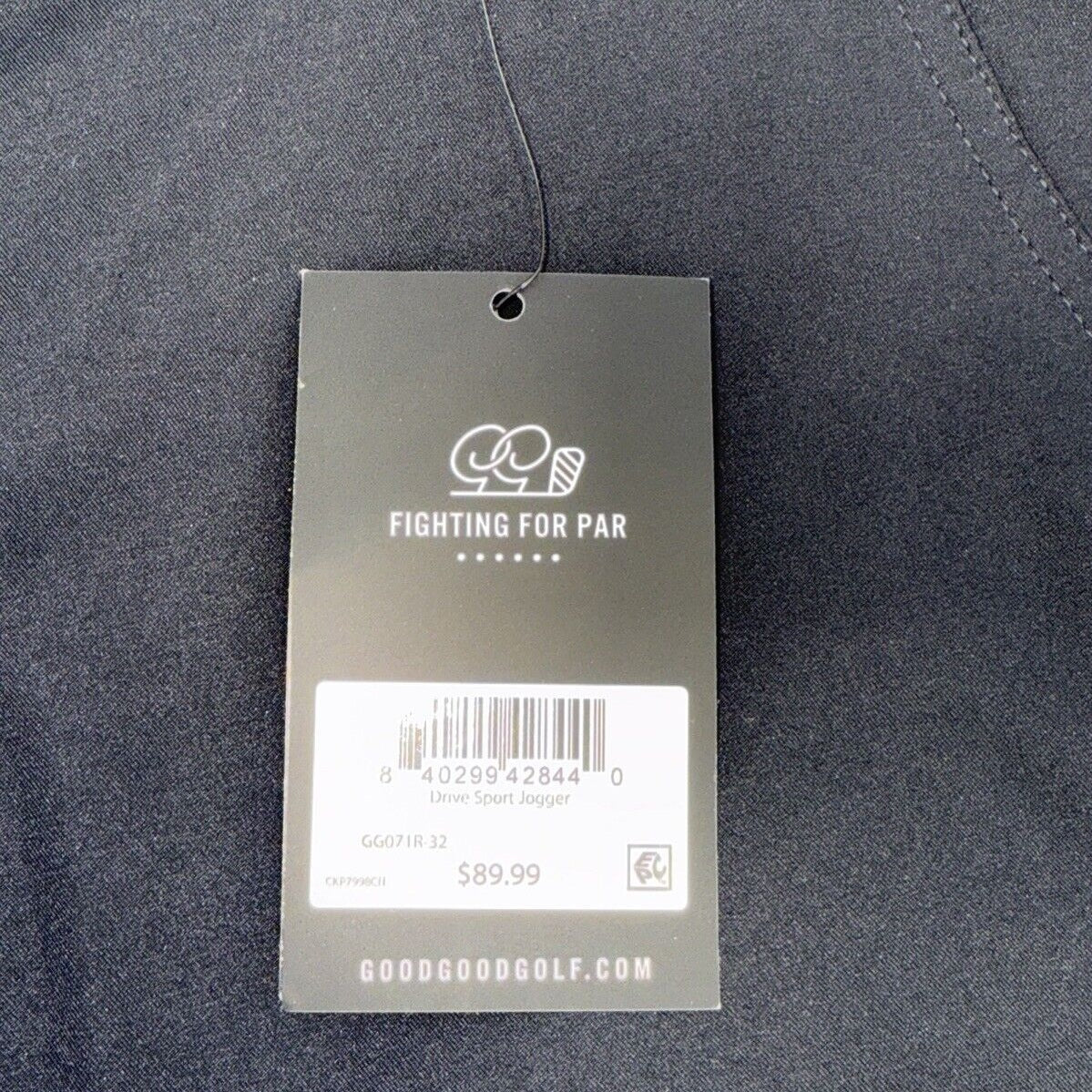 $90 Good Good Men’s Drive Sport Jogger Golf Pants-Black -Size: 32W 30L- NEW