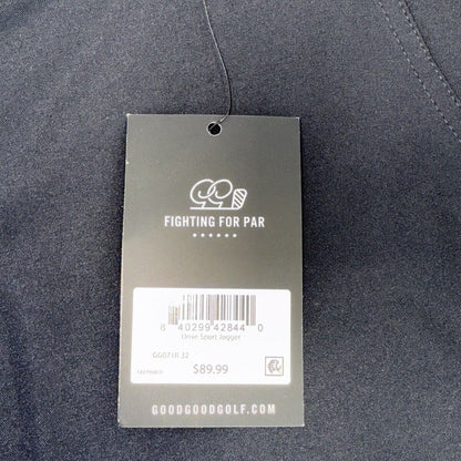 $90 Good Good Men’s Drive Sport Jogger Golf Pants-Black -Size: 32W 30L- NEW