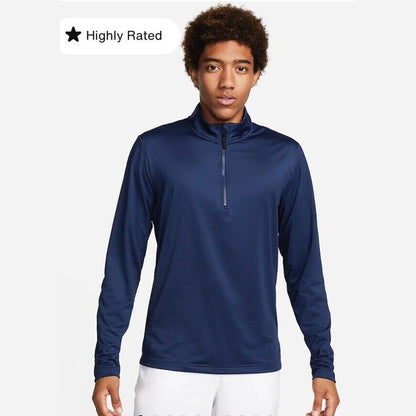 $75 Nike Victory Men's Dri-FIT 1/2-Zip Golf Top FD5837-Navy - Medium -New