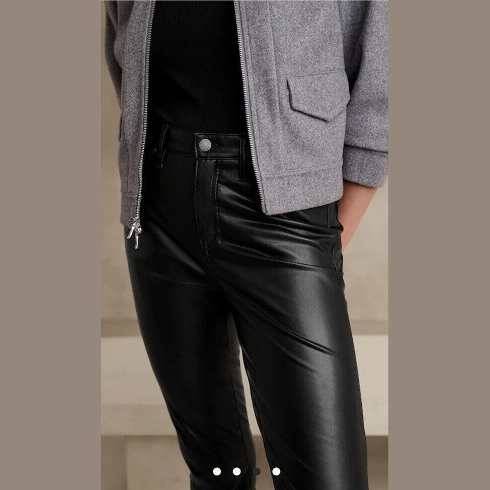Banana Republic Women’s High Rise Vegan Suede Jean-Black- Size 29/8-NWT $90