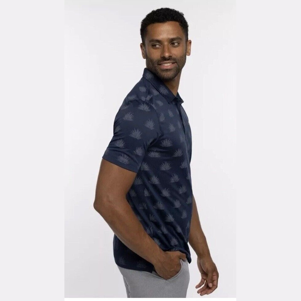 $95 Travis Mathew Men’s At The Buffet No Logo Golf Polo Shirt- Navy-Small -New