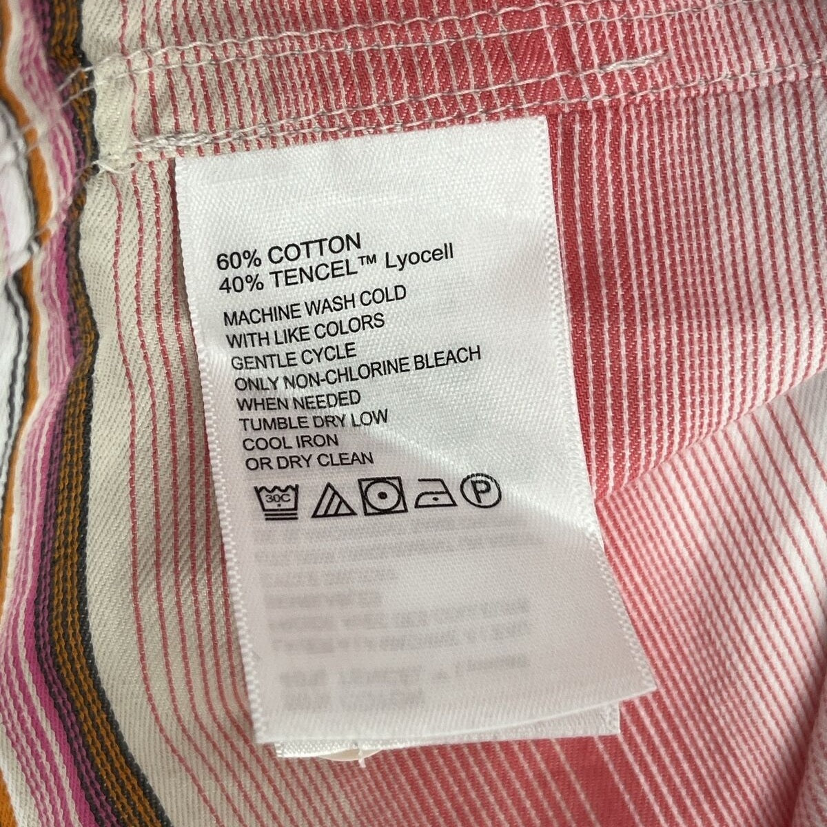 $128 Tommy Bahama Men’s Tortola Stripe Short Sleeve Woven- Orange Multi-Medium