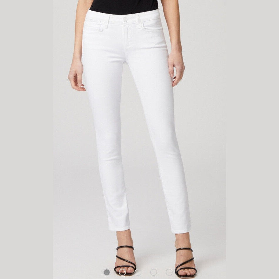 PAIGE Skyline Ankle Peg Skinny Jeans Women's Denim Low Rise- White- 32W 28L-New