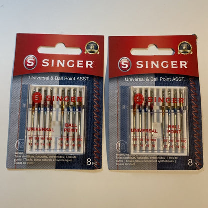 (2) SINGER 04800 Universal Regular Point and Ball Point Sewing Machine 16Needle
