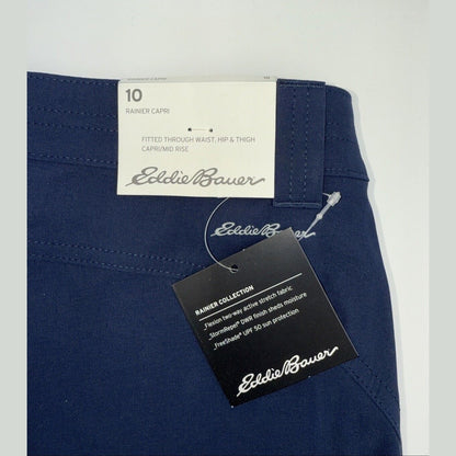 Eddie Bauer Women’s Rainier Capri Hiking UPF StormRepel - Navy - Size: 10 (34”W)