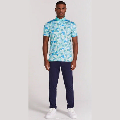 $105 Redvanly Men’s Dawson Golf Polo Shirt - Pool Green - Large- New Tag