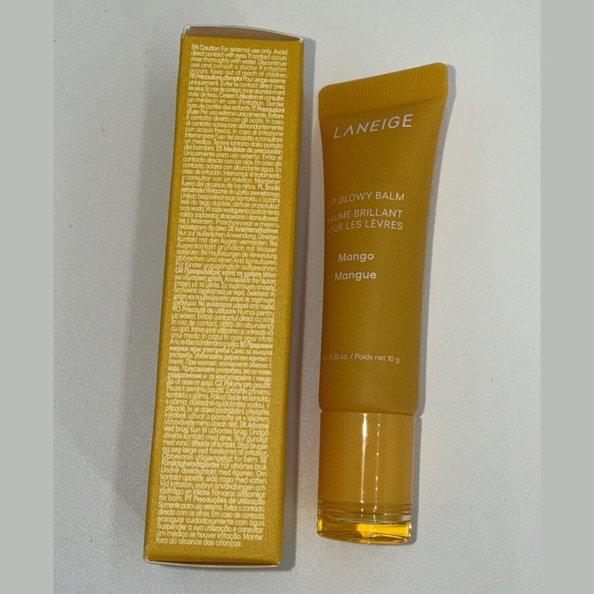 LANEIGE Lip Glowy Balm Hydrate Glossy, Lightweight Moisturize- Mango -0.35 Oz