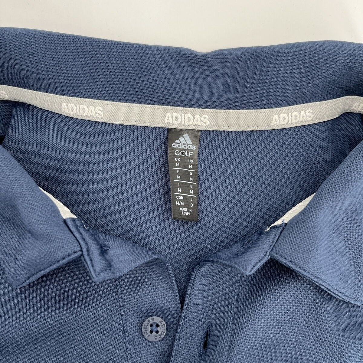 $65 Adidas Men’s Polo Shirt 3 Stripe Regular Fit Performance Golf-Navy-Medium