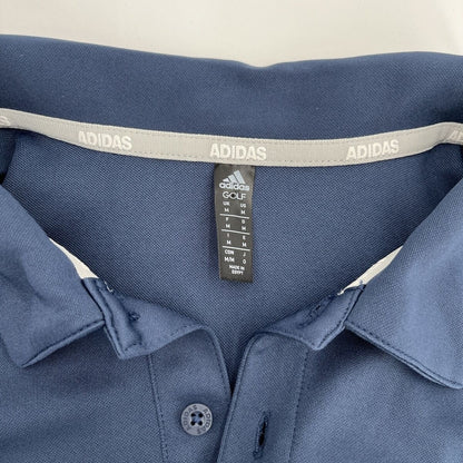 $65 Adidas Men’s Polo Shirt 3 Stripe Regular Fit Performance Golf-Navy-Medium