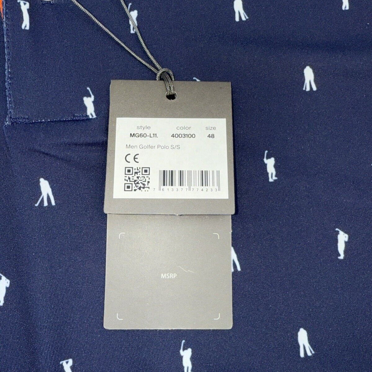 $104 KJUS Men’s Men Golfer Golf Polo Shirt MG60-L11-Atlanta Blue-Small- New Tag