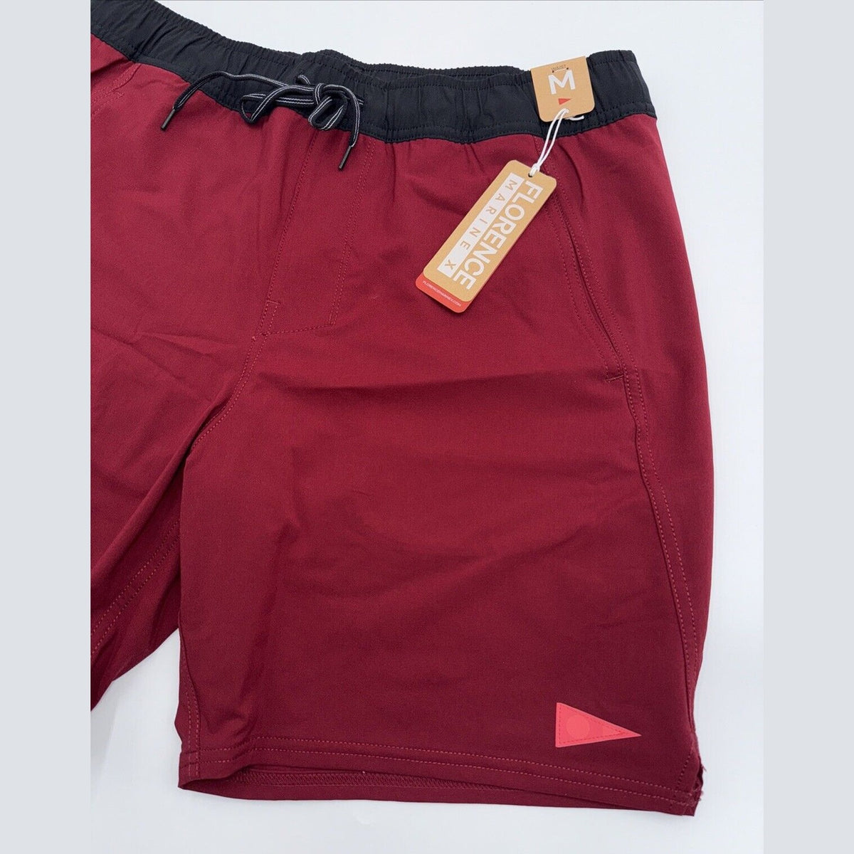 $70 Florence Marine X Burgee F1 All Purpose 7" Shorts - Maroon- Medium - NEW Tag