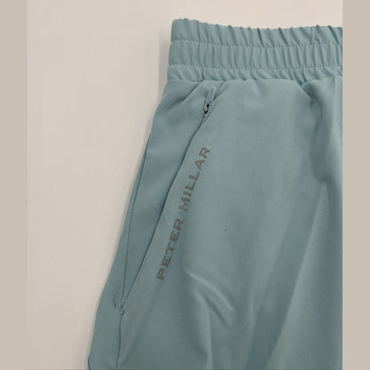 $80 Peter Millar Women's Meridian Performance Running Short-Cirrus Blue-Large