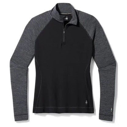 $120 Smartwool Women’s 1/4 Zip Pullover Merino 1/4 Zip-Black Dots - Small -New