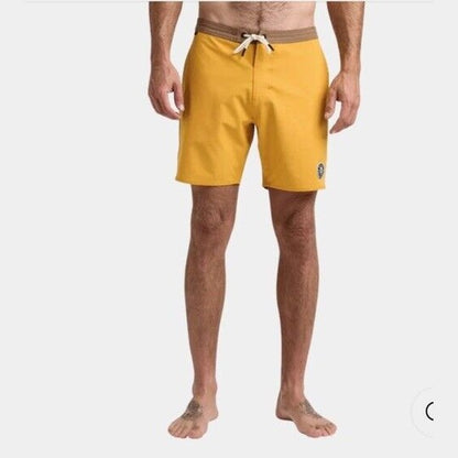 $68 Roark Men’s Chiller 17” Mixtape Boardshorts Trunks-Gold Yellow -30W- New Tag