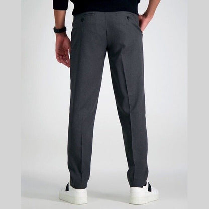Haggar Men’s Performance Flex Slim Fit Flat-Front Pants-Dark Grey- 29Wx30L