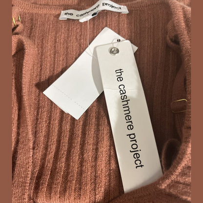 The Cashmere Project Spaghetti Strap Ribbed Tank Top-Dusty Copper-Small- New$156