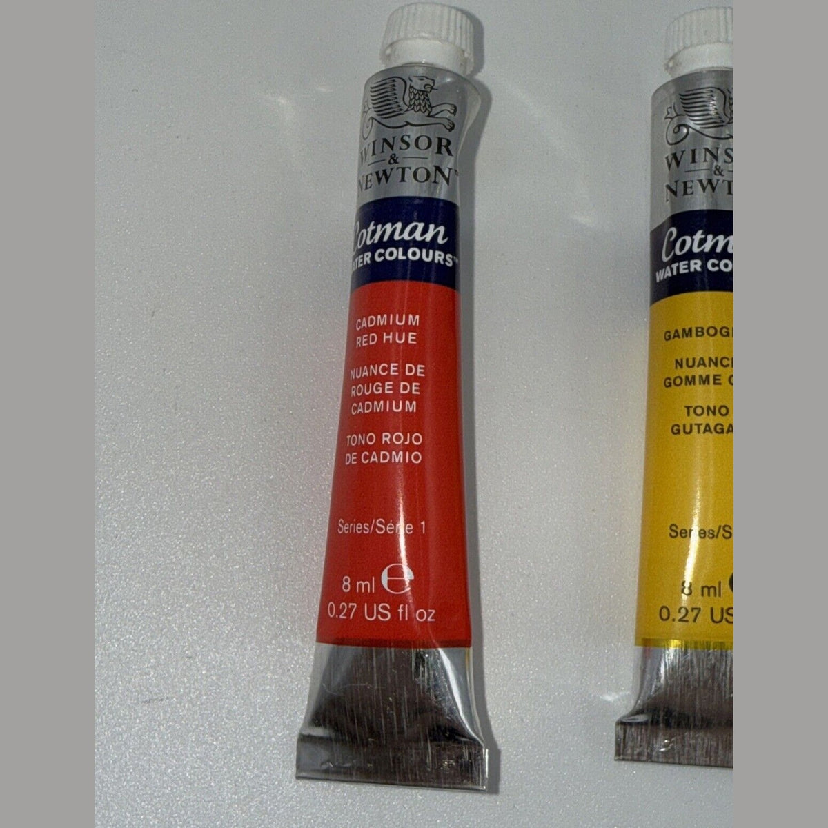 Combo Lot Of 3 Winsor & Newton Cotman Water Colours, 8ml, Red, Yellow, Blue