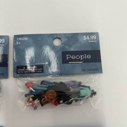 6 Pack Lot Of Mini Figures From Hobby Lobby- 3 People, 1 Float, 2 Farm- Deal!