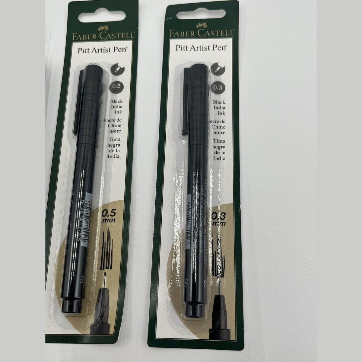 Combo Lot Of 3 Sets- Artist Pens by Faber-Castell Pitt India Ink Various Sizes