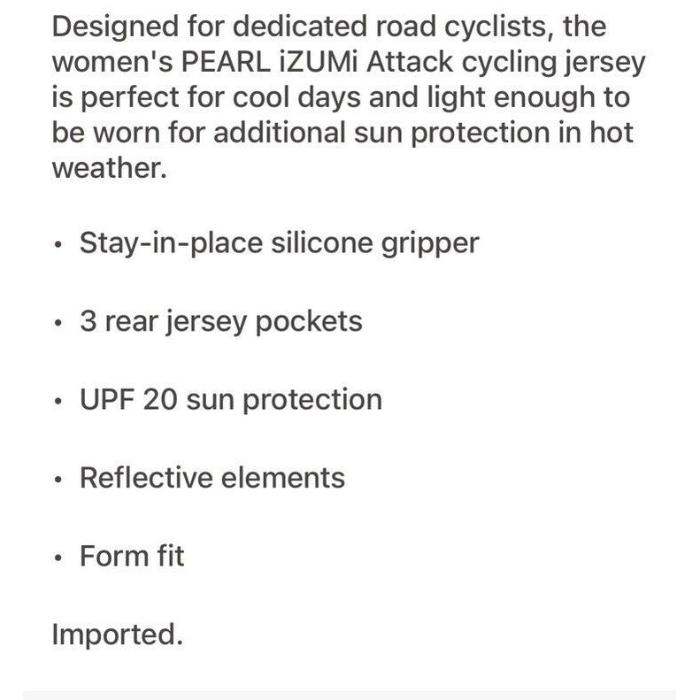 $80 New Pearl iZUMi Women's Attack Cycling Jersey-Twilight Tropical-Medium