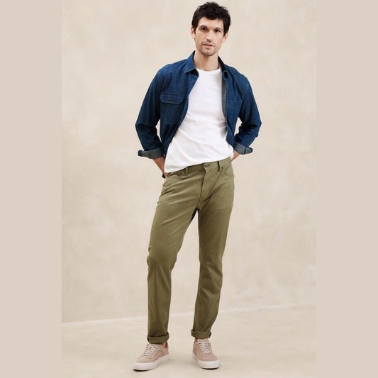 Banana Republic Men’s Linen Blend Five Pocket Pants-Desert- 30W 30L