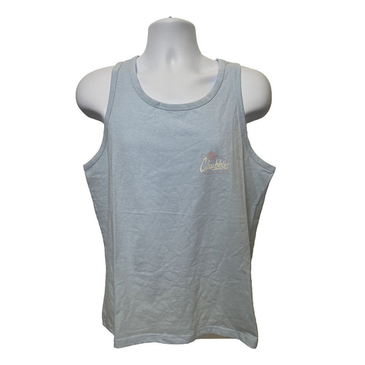 Chubbies Men’s The Club Soto Tank Top Shirt- Blue -Medium - New Tag