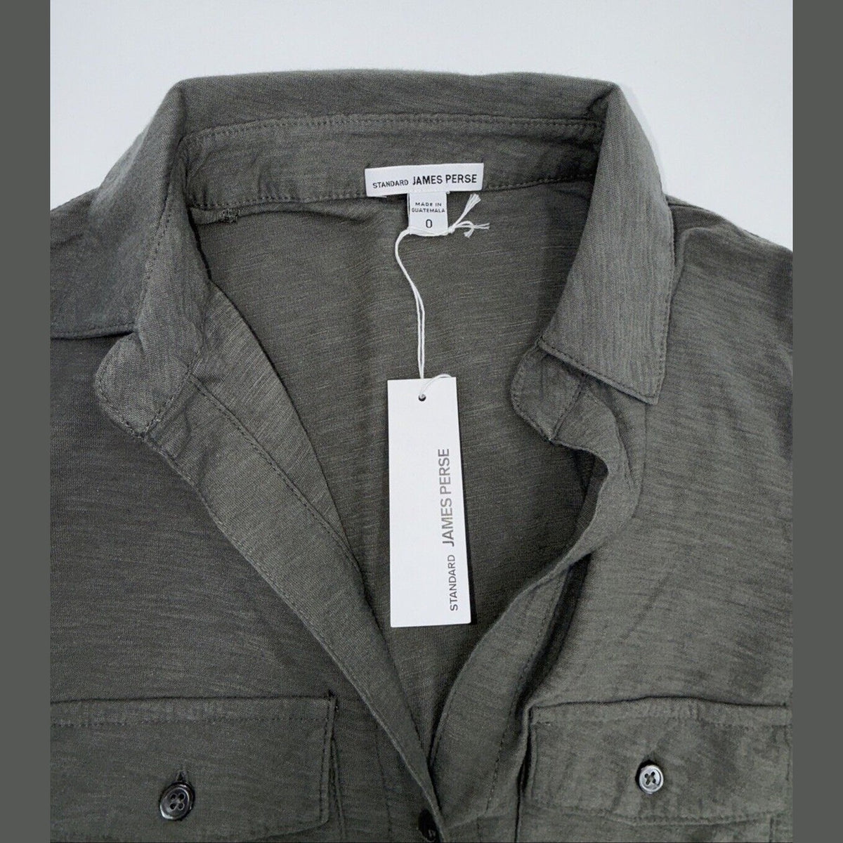 $165 James Perse Women’s Contrast Panel Shirt - Khaki PLM- Size: 0 (Small)- New