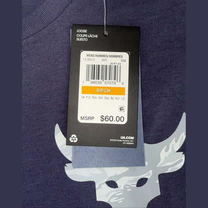 $60 Under Armour UA Men's Project Rock Veterans Day By Air Shirt-Size: Small-New
