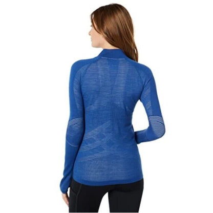 $200 SmartWool Woman’s Intraknit Active Jacket Merino Wool-Black/Blue-Medium-New