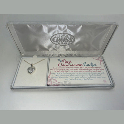 Cross Gifts Christian Cross My First Communion Locket With Necklace Gift Box